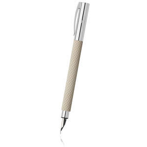 White Sand Faber-Castell Ambition OpArt Fountain Pen - Medium Nib - 1