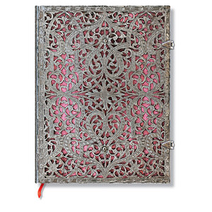 Lined Ultra Paperblanks Blush Pink Silver Filigree Journal - 1