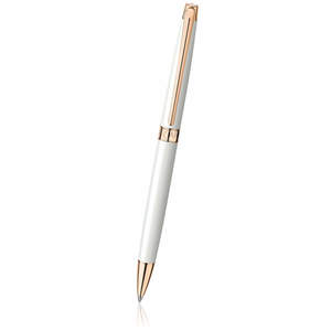 White Caran d Ache Léman Slim Ballpoint Pen - 1