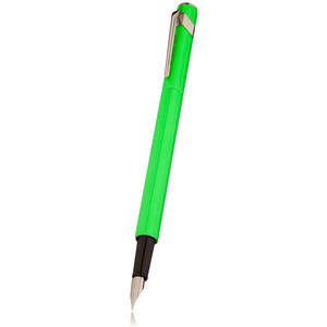 Green Caran d Ache 849 Fluo Fountain Pen - Medium Nib - 1