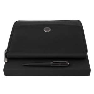 Hugo Boss Contour Ballpoint Pen & Conference Folder Set Black - 1