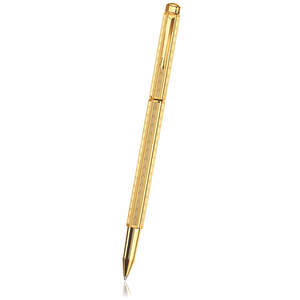 Gold Chevron Caran d'Ache Ecridor Rollerball Pen - 1