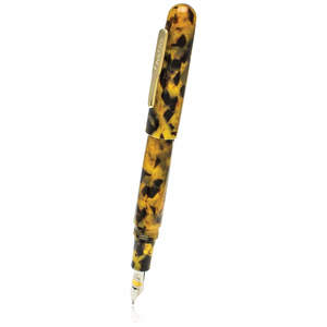 Tortoiseshell Yellow Conklin All American Fountain Pen - 1