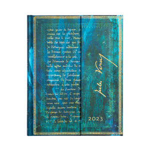 Paperblanks Embellished Manuscripts Collection 2023 Diary Ultra Verne, Twenty Thousand Leagues Horizontal Week-to-View - 1