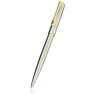 Diplomat Traveller Ballpoint Pen Chrome Gold-1