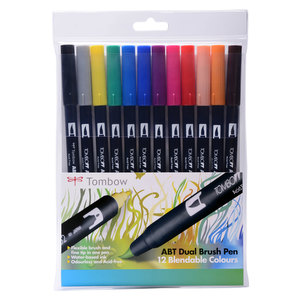 Tombow ABT 12 brush pen set - primary - 1