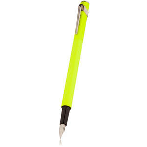 Yellow Caran d Ache 849 Fluo Fountain Pen - Medium Nib - 1