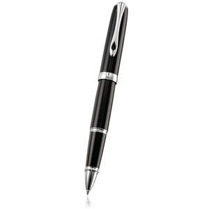 Black Lacquer Chrome Diplomat Excellence A2 Rollerball Pen - 1