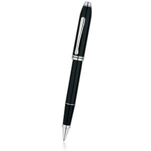 Black/Rhodium Cross Townsend Rollerball Pen - 1