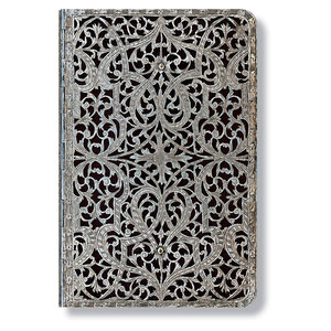 Mini Paperblanks Silver Filigree Shadow Address Book - 1