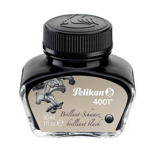 Brilliant Black Pelikan 4001 Fountain Pen Ink 30ml - 1