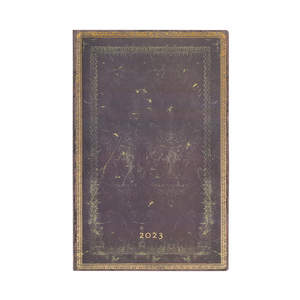 Paperblanks Old Leather Collection Flexi 2023 Diary Maxi Arabica Horizontal Week-to-View - 1