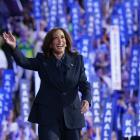 Kamala Harris takes the stage at the  Democratic National Convention in Chicago where she...