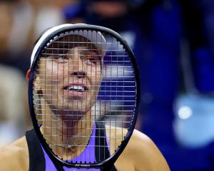 Jessica Pegula celebrates making her first US Open semi-final. Photo: Reuters 