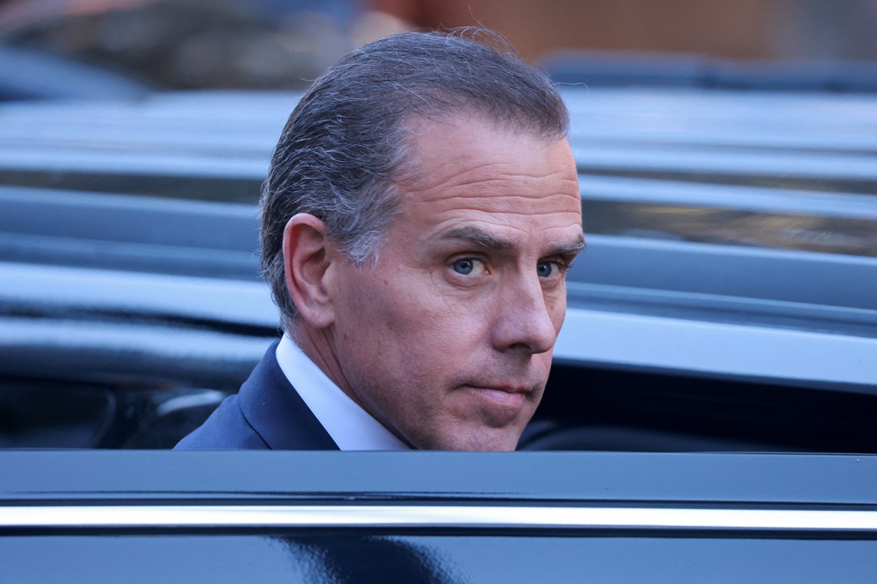 Hunter Biden leaves the federal court in Los Angeles. Photo: Reuters