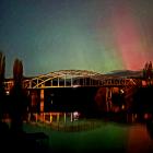 The Aurora lights over the bridge in Alexandra. Photo: Jen Houghton 