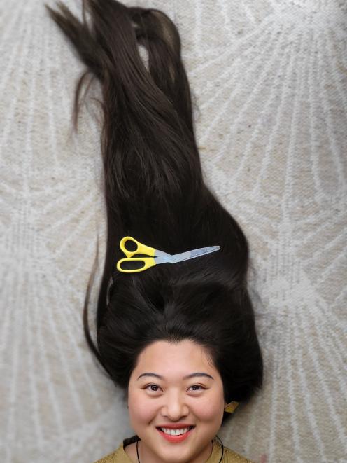 Ms Liu before the big chop. PHOTO: SUPPLIED