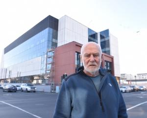 Pete Hodgson outside the new Dunedin hospital. PHOTO: ODT FILES