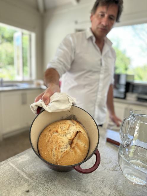 Sourdough making with chef Chris Stockdale. PHOTO: JACQUI GIBSON