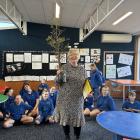 Millers Flat School principal Hilary Spedding celebrates the school winning the top Enviroschools...