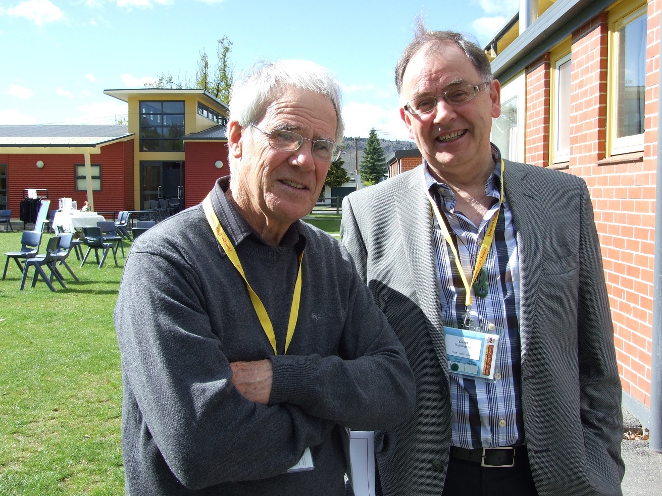 Rory Gollop (left), of Alexandra and David Richardson at the Dunstan High School 50th jubilee....