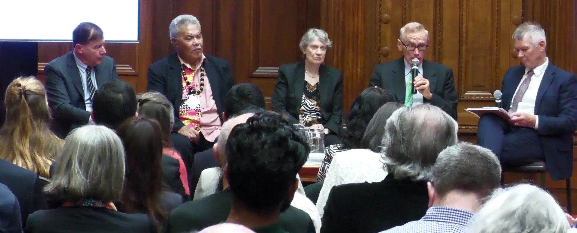 Aukus talks participants (from left) University of Otago Prof Robert Patman, former Tokelau prime...