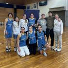 Varsity celebrate victory in the Dunedin women’s club final on Tuesday night. PHOTO: SUPPLIED