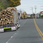 Trucks make their way up a two-lane section of State Highway1 on Rosebank Hill in south Balclutha...