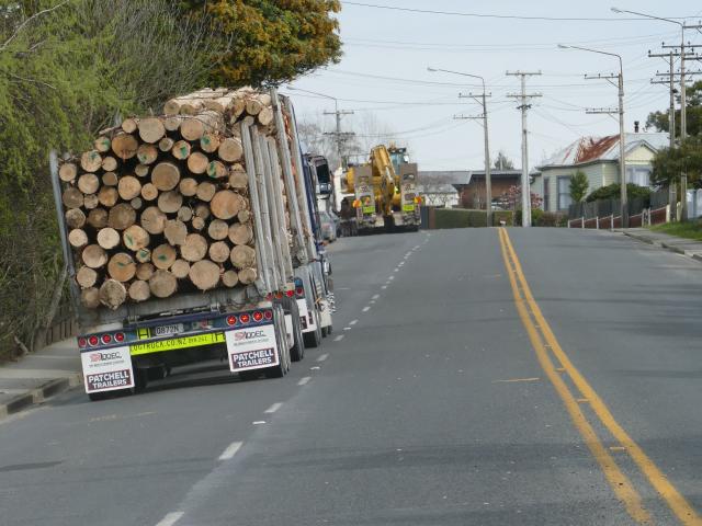 Trucks make their way up a two-lane section of State Highway1 on Rosebank Hill in south Balclutha...