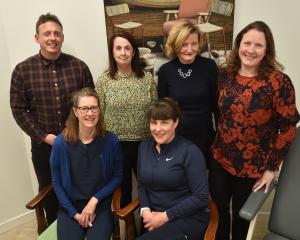 The team at City Podiatry: (top, L-R) Zane Green, Carol, Jacqui Journeaux, Lauren Farnden; ...