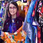 Tannia Lee displays some of her items at the Be-Loved vintage clothing market at the Maori Hill...