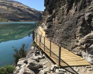 A small section of the scenic Lake Dunstan cycle trail. PHOTO: SUPPLIED