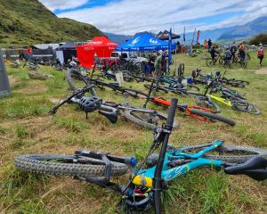 A pile of bikes at Bike Glendhu during a Crankworx event in 2021. Bike Glendhu will host a global...