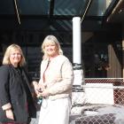 Invercargill Public Art Trail trustees Sarah Hannan (left) and Joc O’Donnell next to where the...