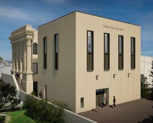 A view of the design concept for the planned Forrester Gallery extension of the former Bank of...