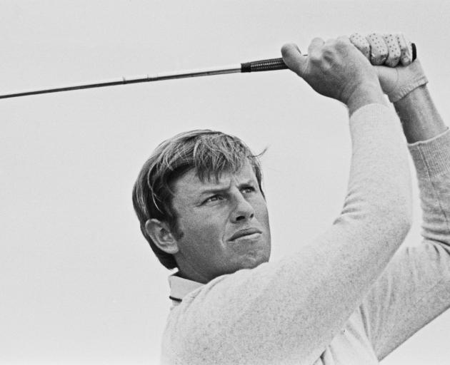 English golfer Peter Oosterhuis during the 1973 Open Championship at Troon in Scotland, UK, July...