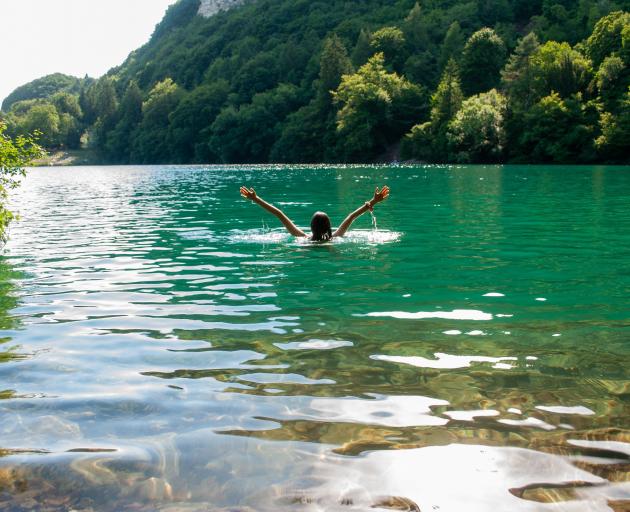 Taking a bath in a lake in the alps. PHOTOS: GETTY IMAGES