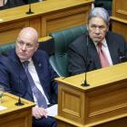 Christopher Luxon and Winston Peters in Parliament’s debating chamber. PHOTO: GETTY IMAGES