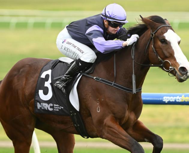 Jaylah Kennedy rides La Casona to victory at Sandown last month. PHOTO: GETTY IMAGES