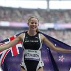 Danielle Aitchison celebrates winning silver at Stade de France. Photo: Ulrik Pedersen/NurPhoto...