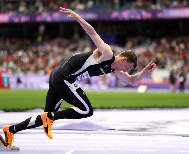 Will Stedman competes in the men's 400m T36 final.