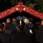 Mourners arrive at the funeral of Kiingi Tuheitia. PHOTO: GETTY IMAGES