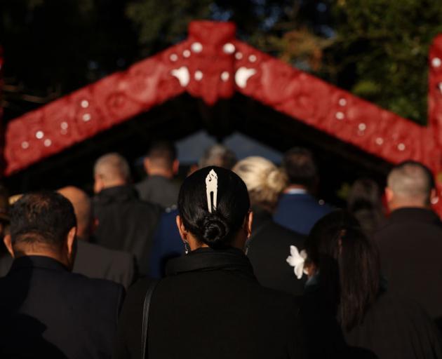 Mourners arrive at the funeral of Kiingi Tuheitia. PHOTO: GETTY IMAGES