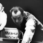 Ray Reardon keeps an eye on his balls as he takes a shot during the Benson and Hedges Snooker...