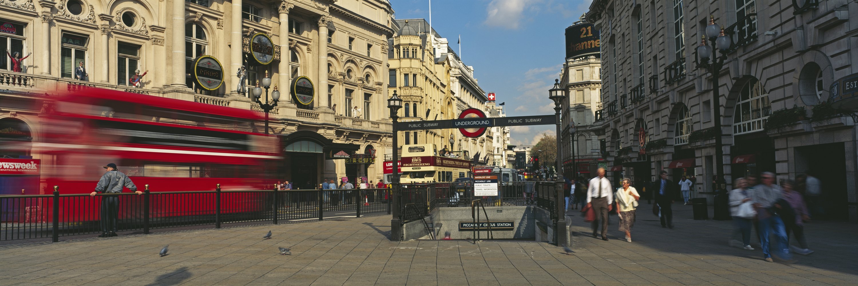 Piccadilly Circus Underground station entrance, London.  PHOTO: GETTY IMAGES