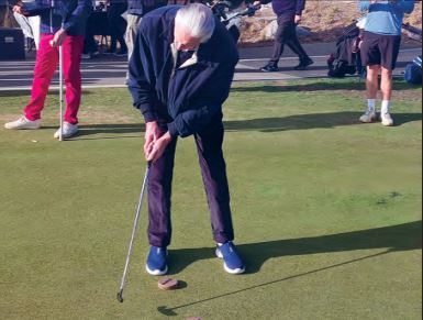 The centre also has a 3500sq m putting green that Sir Bob Charles was keen to test. Photo: Supplied