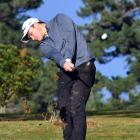 St Clair Saints golfer Parker Aluesi plays a shot on the second hole during the metropolitan...