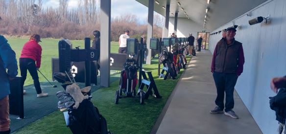 The dual-ended driving range features 18 covered bays with 14 on grass. Photo: Supplied