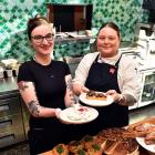 Sam Sinclair (left) and Jasmine Lee, chefs at Heritage Coffee in Dunedin, love working together...