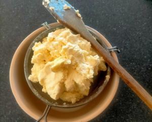 Line a colander or sieve with a clean piece of butter muslin, place the sieve over a bowl to...